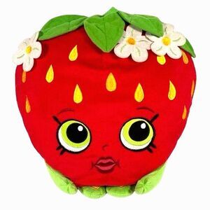 Shopkins 16" Large Jumbo Strawberry Kiss Plush Stuffed Fruit RARE Preowned